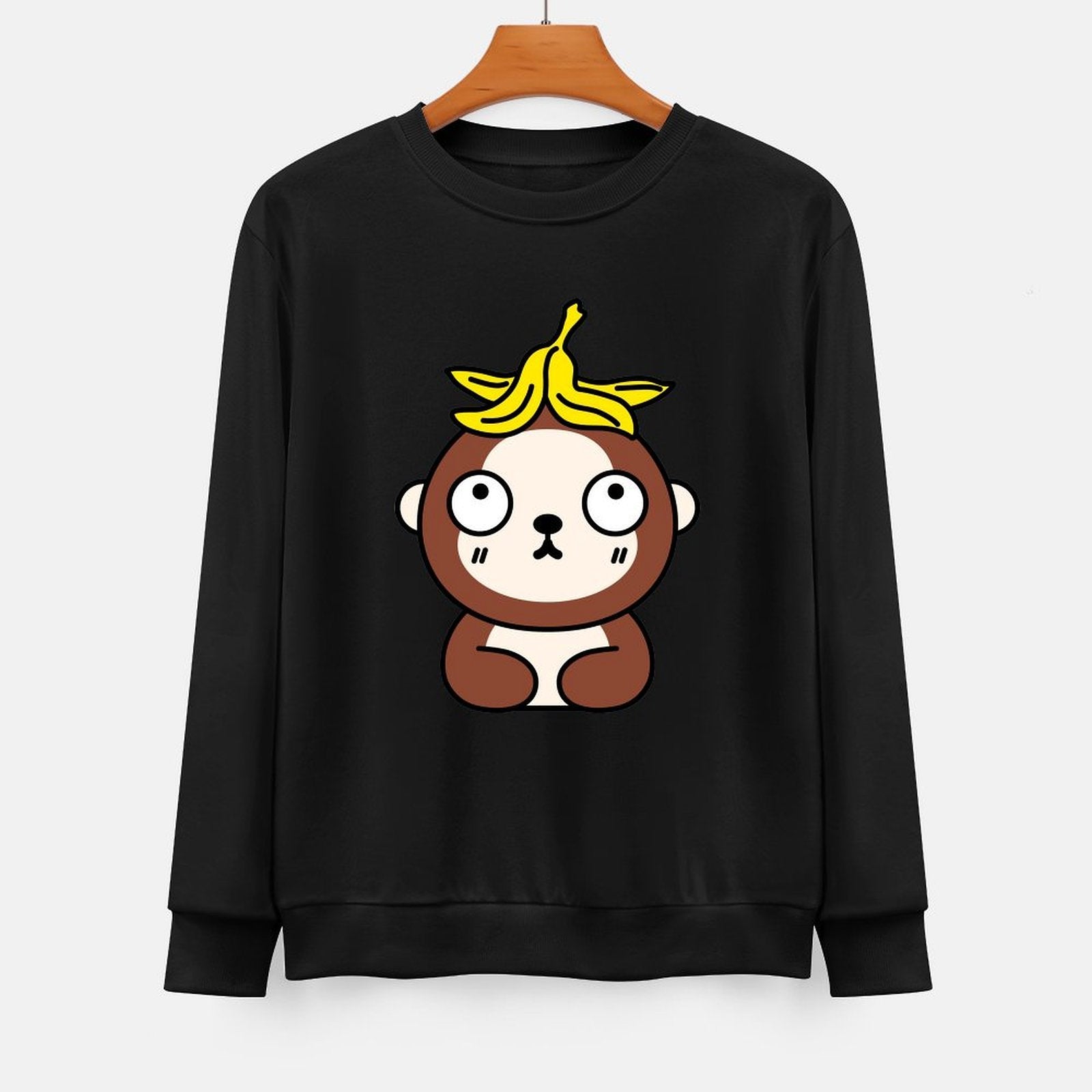 Front Patterned Long Sleeve TopSimple Smooth